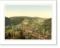 Historic Framed Print, Treiberg from Dreikaiserfalsen Black Forest Baden Germany,  17-7/8" x 21-7/8"