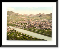 Historic Framed Print, Trient general view from S. W. Tyrol Austro-Hungary,  17-7/8" x 21-7/8"