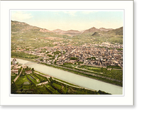 Historic Framed Print, Trient general view from S. W. Tyrol Austro-Hungary,  17-7/8" x 21-7/8"