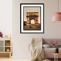 Historic Framed Print, Triumphal Arch of Titus Rome Italy,  17-7/8" x 21-7/8"