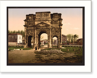 Historic Framed Print, Triumphal arch Orange Provence France,  17-7/8" x 21-7/8"