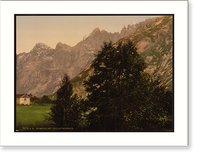Historic Framed Print, Troldtinderne from hole Romsdalen Norway,  17-7/8" x 21-7/8"