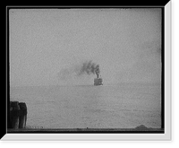Historic Framed Print, [Str. Christopher Columbus, departing, Chicago, Ill.],  17-7/8" x 21-7/8"