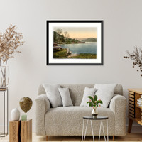 Historic Framed Print, Ullswater Howtown Pier Lake District England,  17-7/8" x 21-7/8"