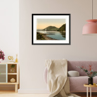 Historic Framed Print, Ullswater Pooley Bridge Pier Lake District England,  17-7/8" x 21-7/8"