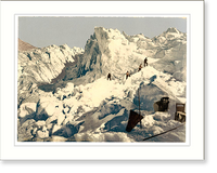 Historic Framed Print, Upper Engadine Mont Pers Glacier Grisons Switzerland,  17-7/8" x 21-7/8"