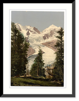 Historic Framed Print, Upper Engadine Roseg Glacier Grisons Switzerland,  17-7/8" x 21-7/8"