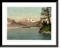 Historic Framed Print, Urnersee Lake Lucerne Switzerland,  17-7/8" x 21-7/8"