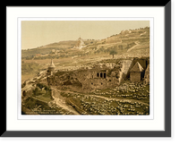 Historic Framed Print, Valley of the Tombs of Jehoshaphat Jerusalem Holy Land,  17-7/8" x 21-7/8"