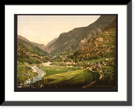 Historic Framed Print, The valley G&egrave;dre Pyrenees France,  17-7/8" x 21-7/8"