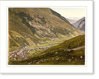 Historic Framed Print, Vals Grisons Switzerland,  17-7/8" x 21-7/8"