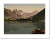 Historic Framed Print, Veblungsnaes and Romsdalshorn Romsdalen Norway,  17-7/8" x 21-7/8"