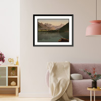 Historic Framed Print, Veblungsnaes and Romsdalshorn Romsdalen Norway,  17-7/8" x 21-7/8"