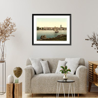 Historic Framed Print, Veglia from the west Austro-Hungary,  17-7/8" x 21-7/8"