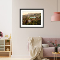 Historic Framed Print, Veldes general view Carniola Austro-Hungary - 2,  17-7/8" x 21-7/8"