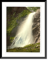 Vernayaz Cascade de Pissevache Valais Alps of Switzerland, Historic Print