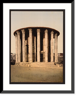 Historic Framed Print, Vestas Temple Rome Italy,  17-7/8" x 21-7/8"