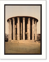 Historic Framed Print, Vestas Temple Rome Italy,  17-7/8" x 21-7/8"