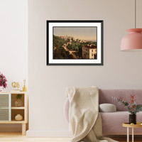Historic Framed Print, Via Romana Bordighera Riviera,  17-7/8" x 21-7/8"