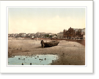 Historic Framed Print, View from stone pier Morecambe England,  17-7/8" x 21-7/8"