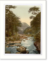 Historic Framed Print, View in the East Lyn. with Lynton Lynton and Lynmouth England,  17-7/8" x 21-7/8"
