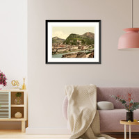Historic Framed Print, View of Gaisberg and Kapuzinerberg Salzburg Austro-Hungary,  17-7/8" x 21-7/8"
