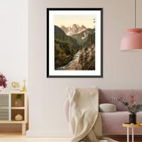 Historic Framed Print, View on the Gosaubach Upper Austria Austro-Hungary,  17-7/8" x 21-7/8"
