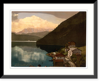 Historic Framed Print, Walchensee with Urfeld Upper Bavaria Germany,  17-7/8" x 21-7/8"