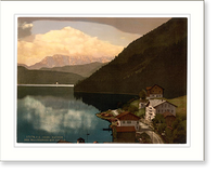 Historic Framed Print, Walchensee with Urfeld Upper Bavaria Germany,  17-7/8" x 21-7/8"