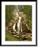 Historic Framed Print, The Waterfall Treiberg Black Forest Baden Germany,  17-7/8" x 21-7/8"