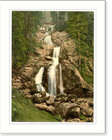 Historic Framed Print, The Waterfall Treiberg Black Forest Baden Germany,  17-7/8" x 21-7/8"