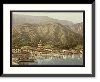 Historic Framed Print, Waterfront Campione Italy,  17-7/8" x 21-7/8"