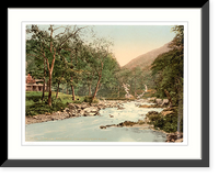 Historic Framed Print, Watersmeet and refreshment house Lynton and Lynmouth England,  17-7/8" x 21-7/8"