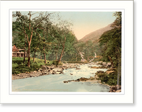 Historic Framed Print, Watersmeet and refreshment house Lynton and Lynmouth England,  17-7/8" x 21-7/8"