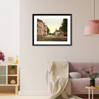 Historic Framed Print, Weisser Hirsch Saxony Germany,  17-7/8" x 21-7/8"