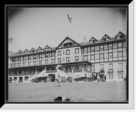 Hotel Champlain, front entrance, Bluff Point, N.Y, Vintage Poster