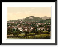 Historic Framed Print, Wernigerode from the Sennhutte Hartz Germany,  17-7/8" x 21-7/8"