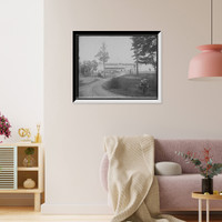 Historic Framed Print, [Hotel Champlain, west approach, Bluff Point, N.Y.],  17-7/8" x 21-7/8"