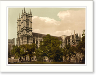 Historic Framed Print, Westminster Abbey London England,  17-7/8" x 21-7/8"