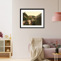 Historic Framed Print, Wildbad Gastein (i.e. Bad Gastein) and Kaiser Promenade Salzburg Austro-Hungary,  17-7/8" x 21-7/8"