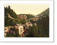 Historic Framed Print, Wildbad Gastein (i.e. Bad Gastein) and Kaiser Promenade Salzburg Austro-Hungary,  17-7/8" x 21-7/8"