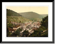 Historic Framed Print, Wildbad Wurtemburg Germany,  17-7/8" x 21-7/8"