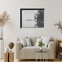 Historic Framed Print, [Hotel Champlain, steamer landing, Bluff Point, N.Y.],  17-7/8" x 21-7/8"