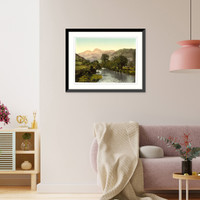 Historic Framed Print, Windermere Langdale Pikes Lake District England,  17-7/8" x 21-7/8"