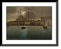 Historic Framed Print, Yeni-Djama (i.e. Yeni Cami) by moonlight Constantinople Turkey,  17-7/8" x 21-7/8"