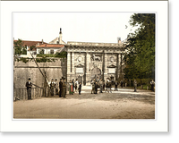 Historic Framed Print, Zara Arch Terra Firma (i.e. Porta di Terraferma) Dalmatia Austro-Hungary,  17-7/8" x 21-7/8"