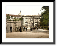 Historic Framed Print, Zara Arch Terra Firma (i.e. Porta di Terraferma) Dalmatia Austro-Hungary,  17-7/8" x 21-7/8"