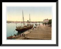 Historic Framed Print, Zara landing place Dalmatia Austro-Hungary,  17-7/8" x 21-7/8"
