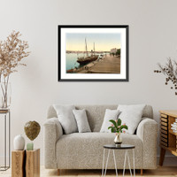 Historic Framed Print, Zara landing place Dalmatia Austro-Hungary,  17-7/8" x 21-7/8"