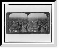 Historic Framed Print, Looking N. from Singer bldg up Bdway past the Post Office and City Hall New York USA,  17-7/8" x 21-7/8"